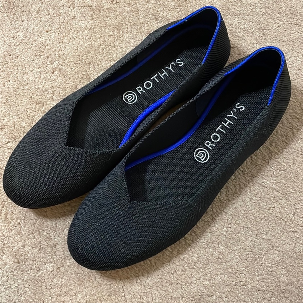 Rothy’s The Flat in Black, size 11.5